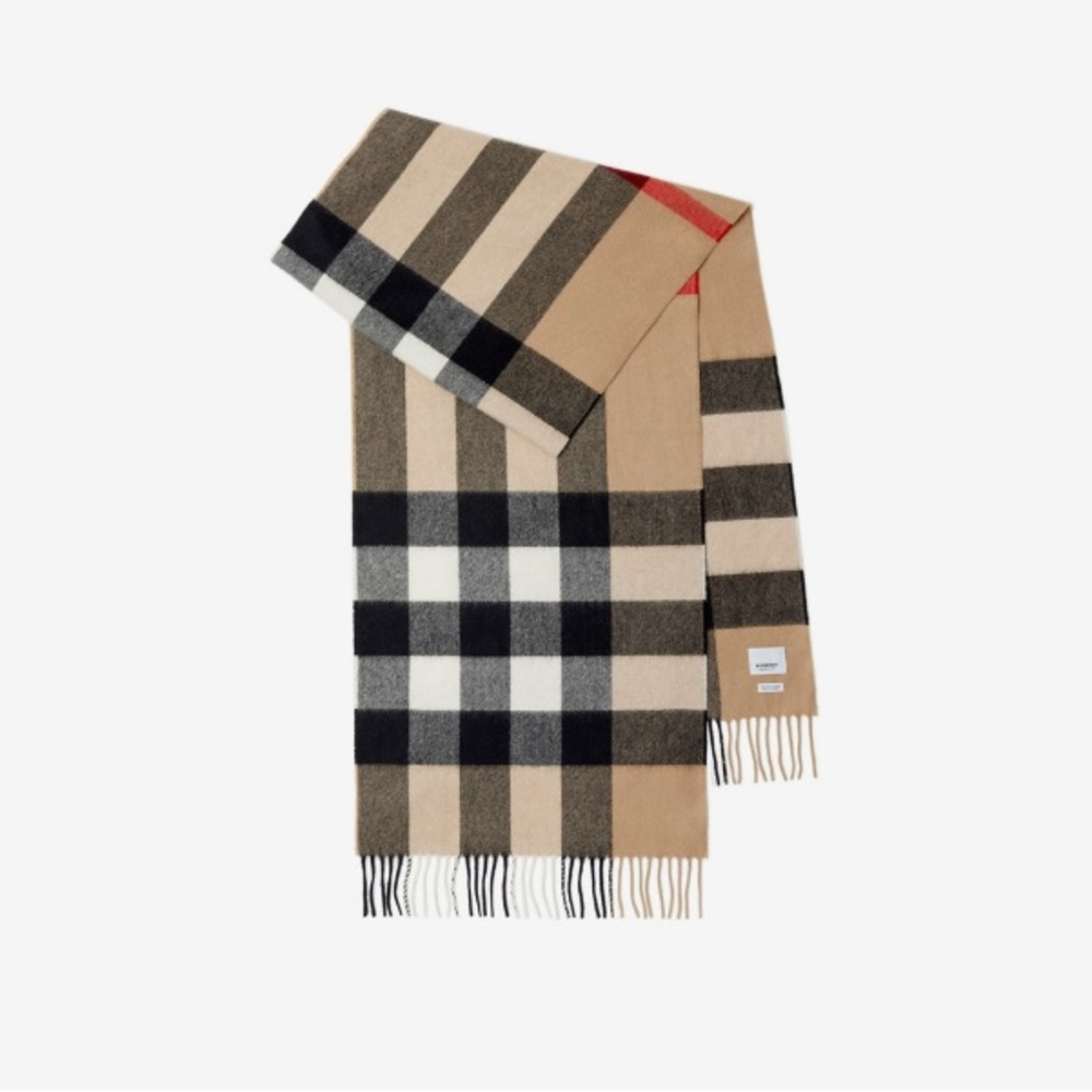 Burberry Cashmere Chack Scarf - Picture 14 of 16
